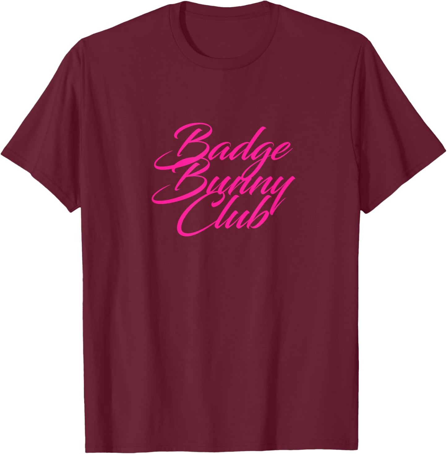 Badge Bunny Club T-Shirt - T-Shirt | Maroon