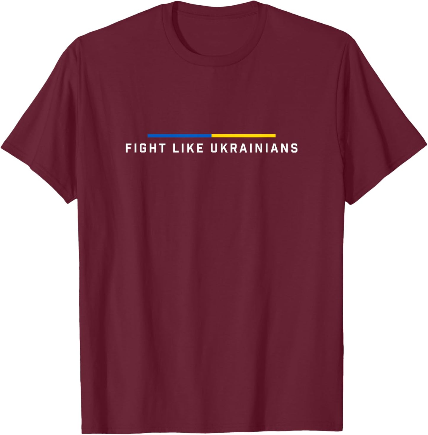 Fight Like Ukrainische Ukraine Flagge Support T-Shirt - T-Shirt | Maroon