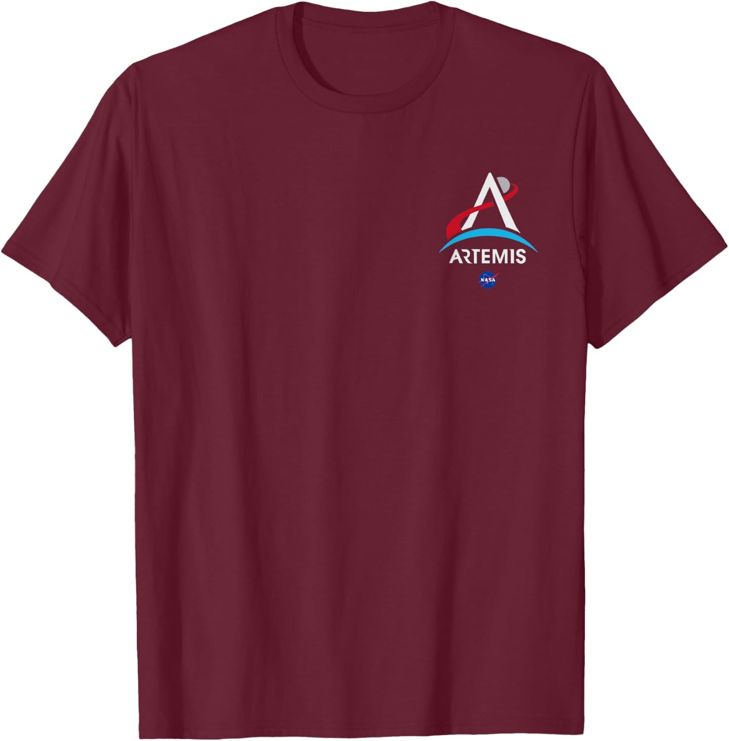 NASA Artemis Mission Logo , Black, S T-Shirt - T-Shirt | Maroon
