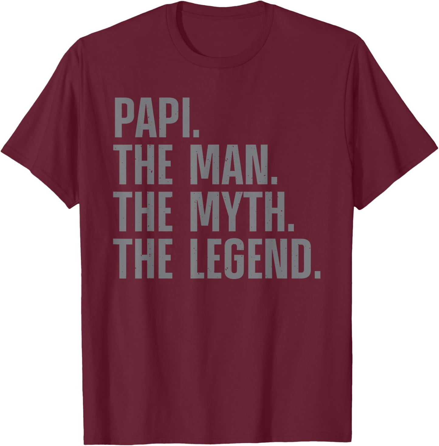 Papi Design For Grandpa Grandfather From Grandkids Papi T-Shirt - T-Shirt | Maroon