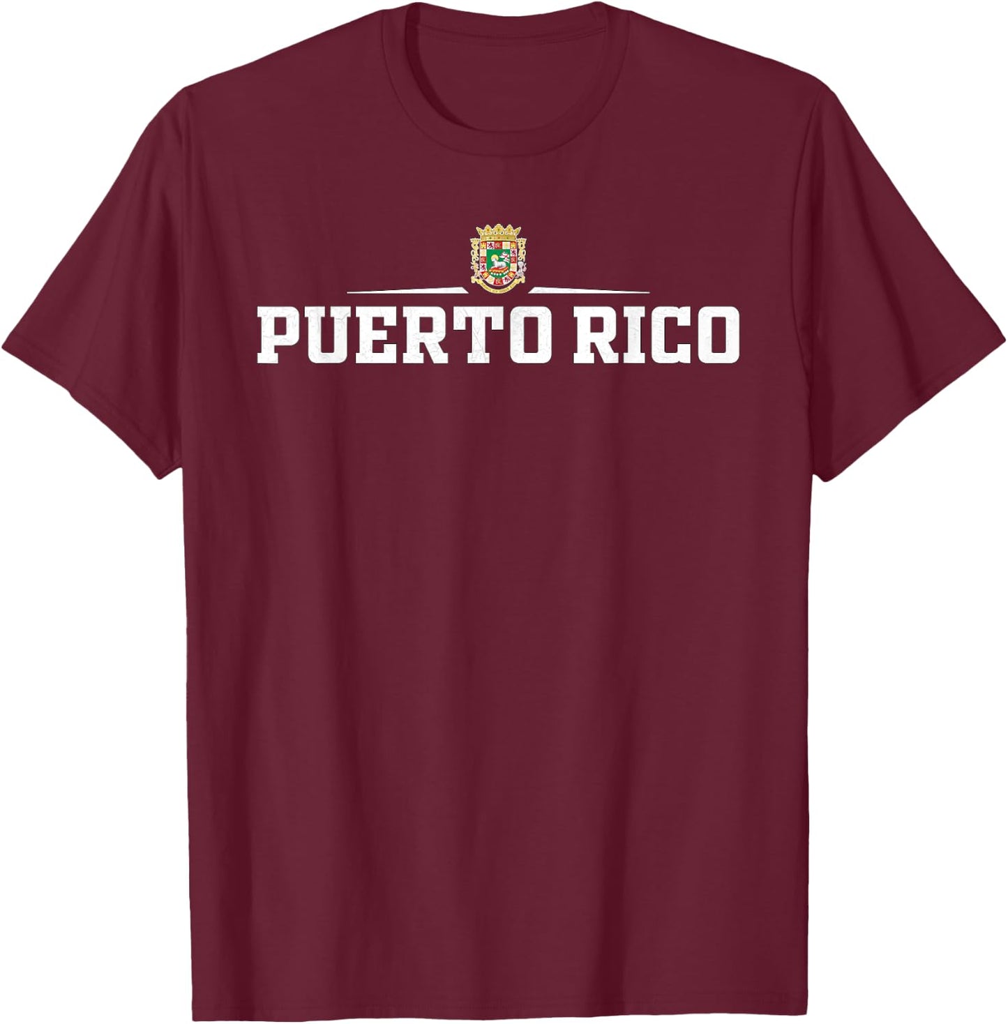 Puerto Rico , Black, S T-Shirt - T-Shirt | Maroon