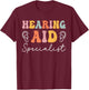 Hearing Aid Specialist Groovy Audiologist Audiology T-Shirt - T-Shirt | Maroon