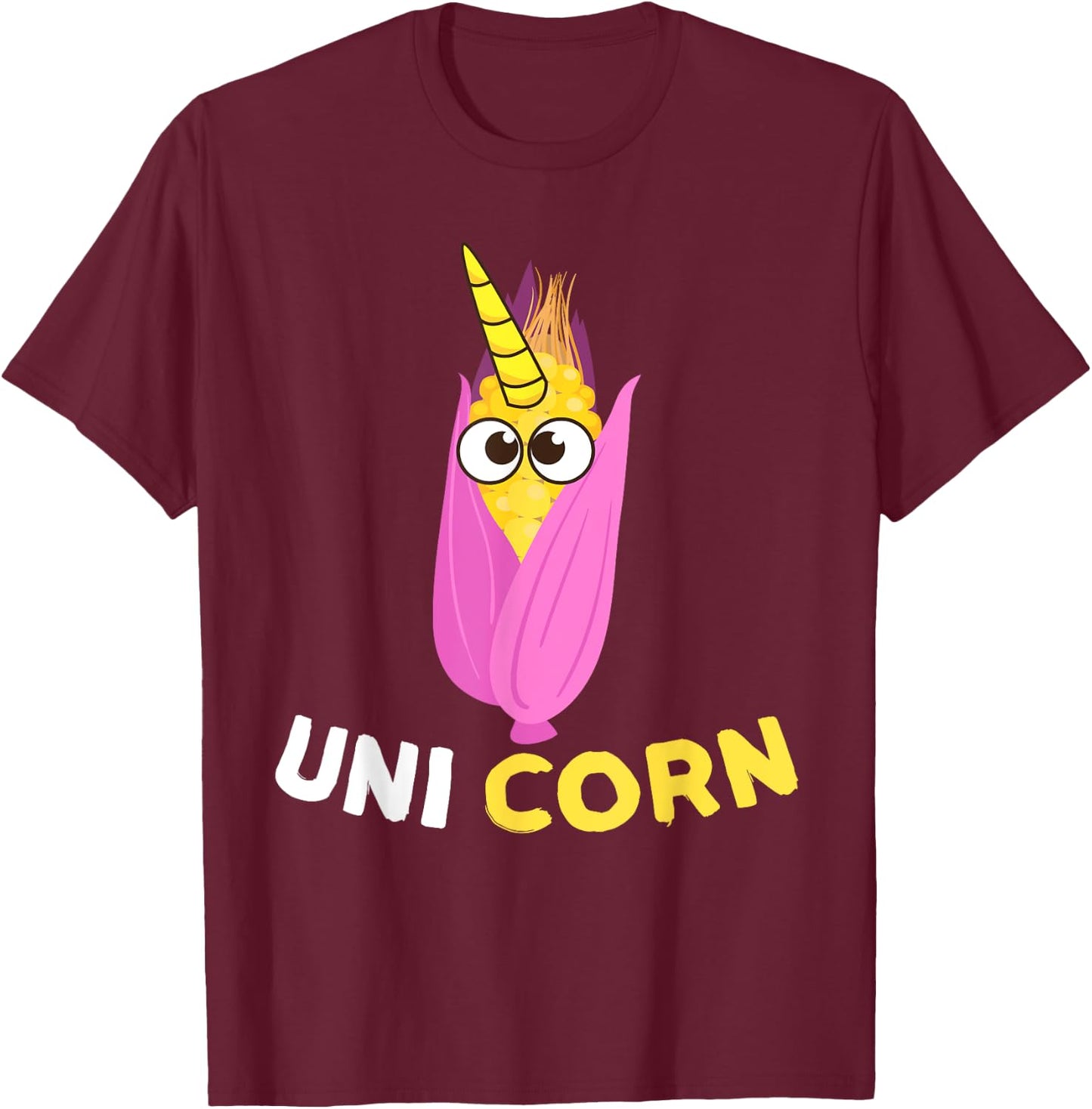 Uni Corn Shirt | Funny Magical Corn Lovers Gift T-Shirt - T-Shirt | Maroon
