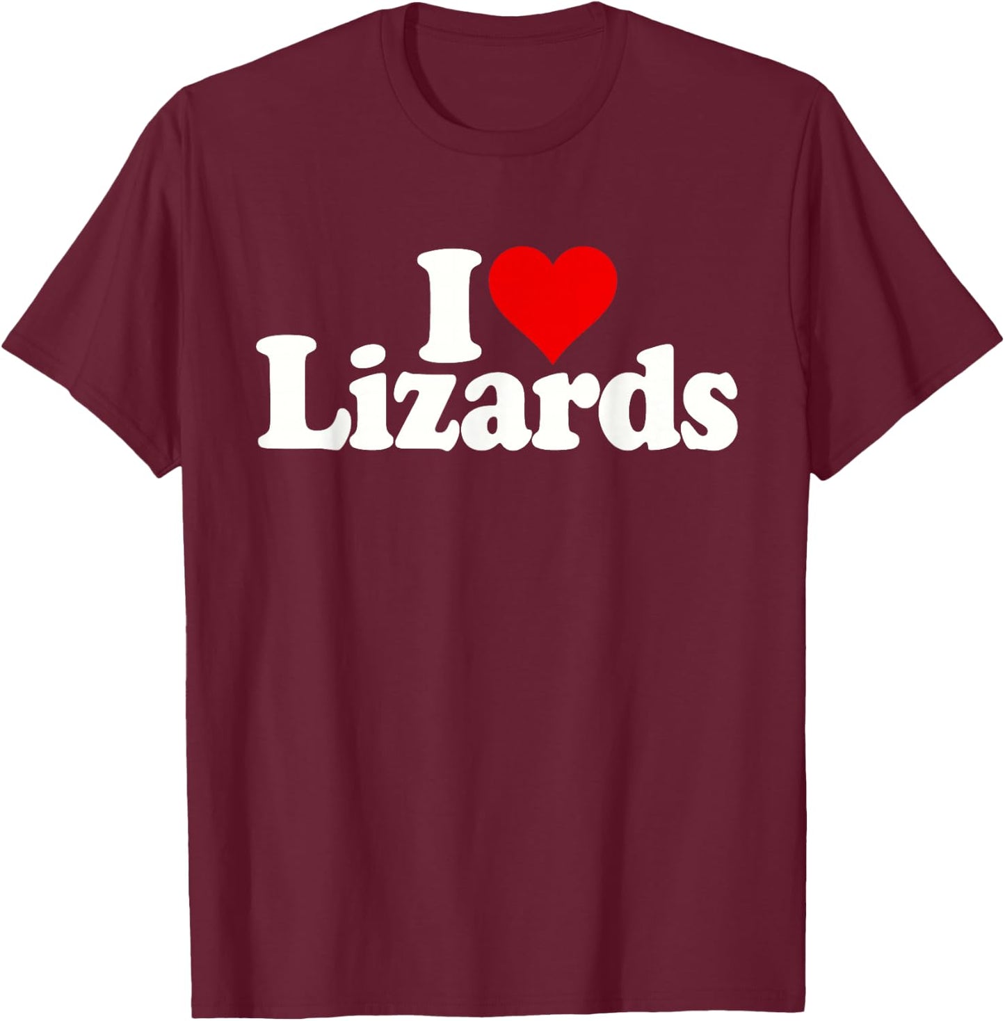 I Love Heart Echards Reptiles T-Shirt - T-Shirt | Maroon