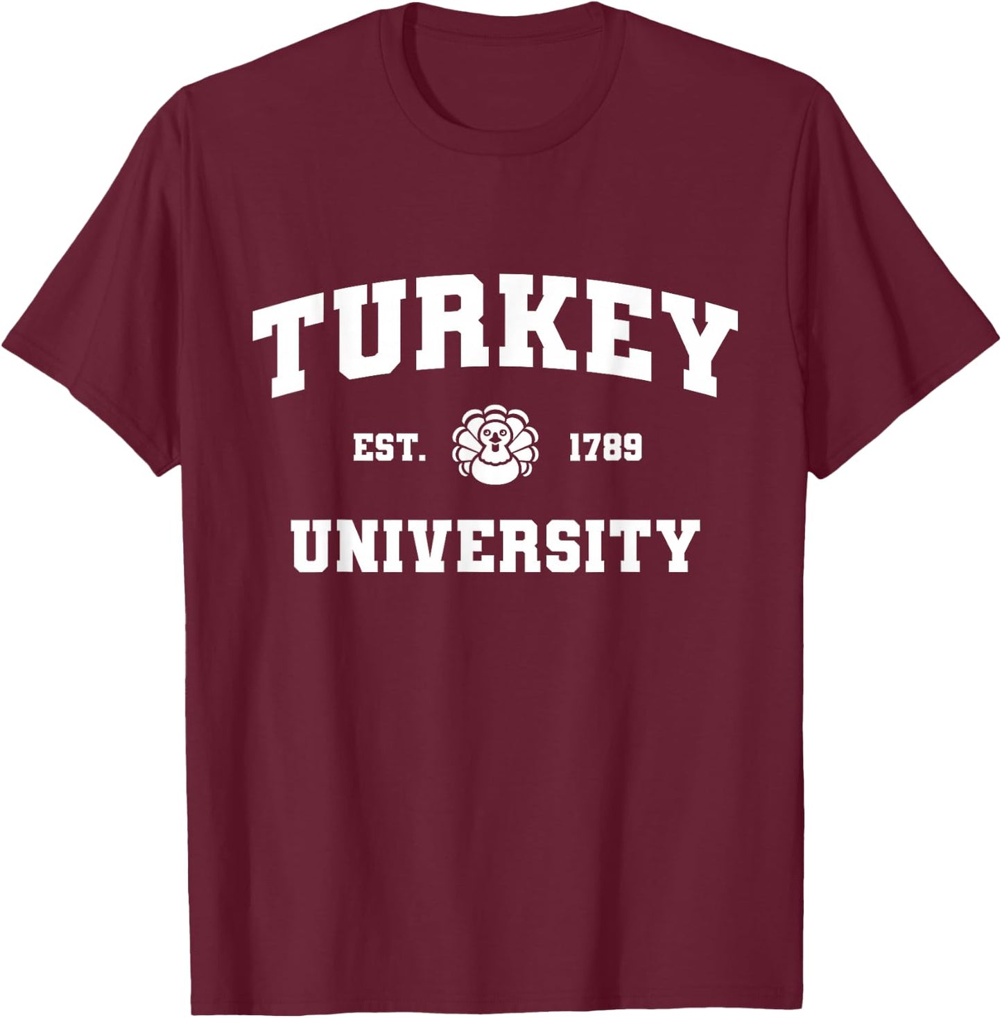 DIY Thanksgiving Dinner Turkey University Funny Costume T-Shirt - T-Shirt | Maroon