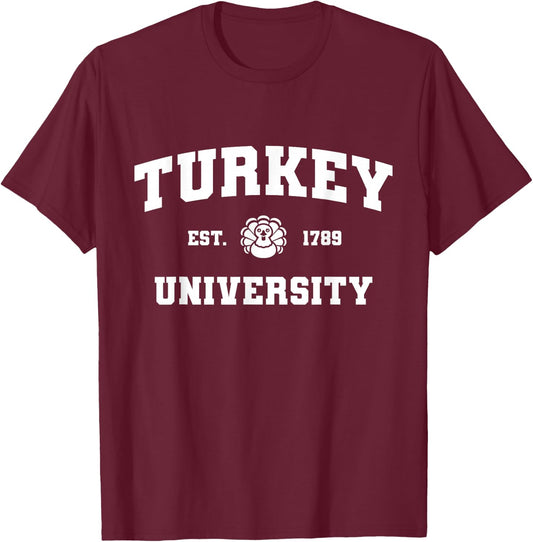 DIY Thanksgiving Dinner Turkey University Funny Costume T-Shirt - T-Shirt | Maroon