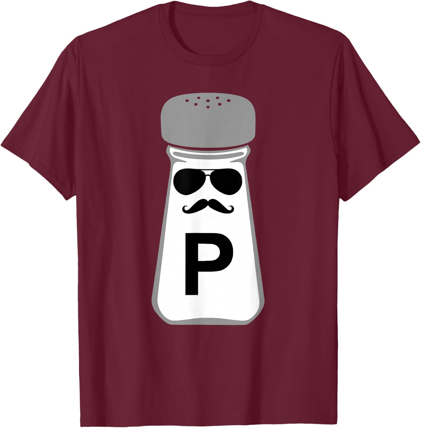 Salt and Pepper Halloween Costume , black T-Shirt - T-Shirt | Maroon