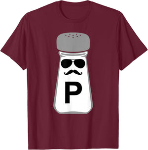 Salt and Pepper Halloween Costume , black T-Shirt - T-Shirt | Maroon