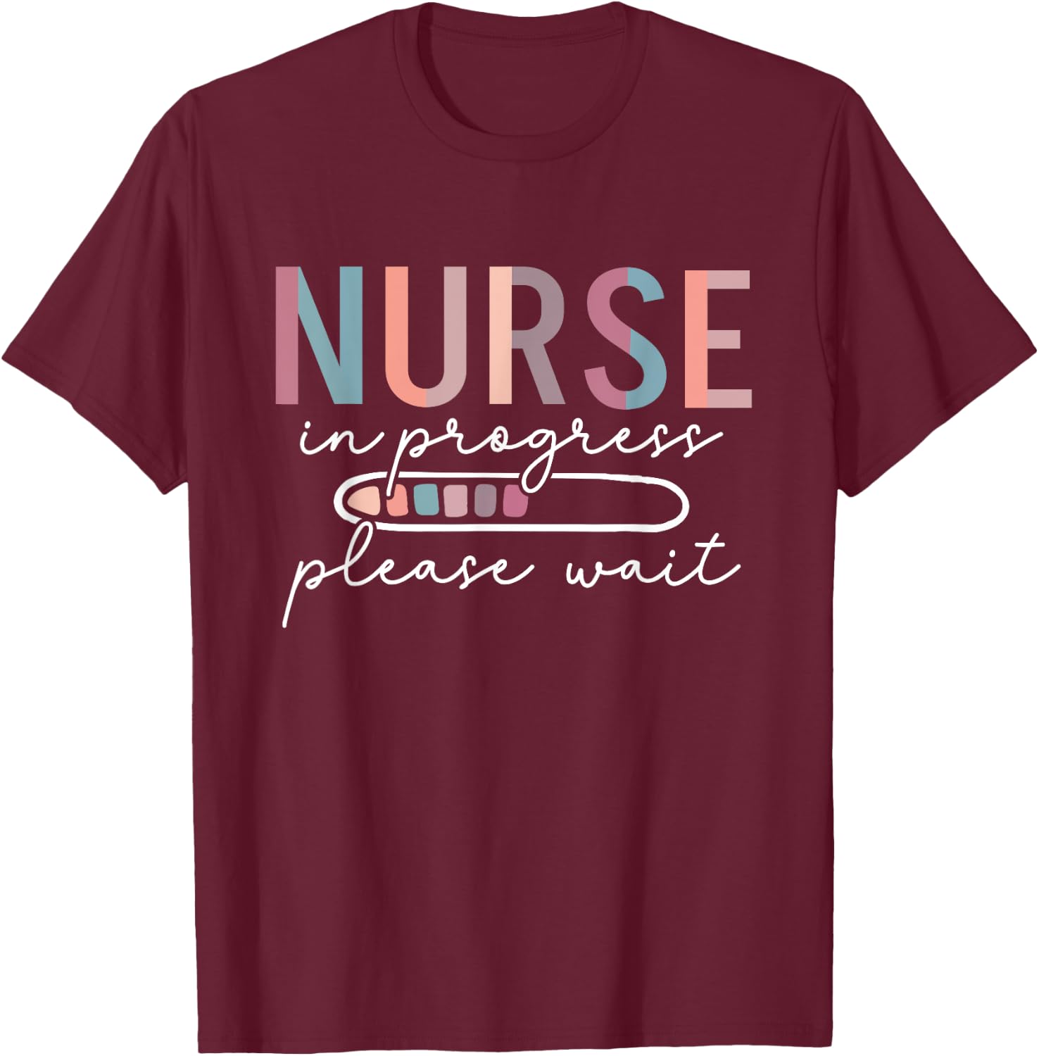 Funny Nursing student Nurse Appreciation Black Modern Classic Lace Embellished Nurse Graduation - Female, -Adults, Small T-Shirt - T-Shirt | Maroon