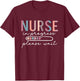 Funny Nursing student Nurse Appreciation Black Modern Classic Lace Embellished Nurse Graduation - Female, -Adults, Small T-Shirt - T-Shirt | Maroon