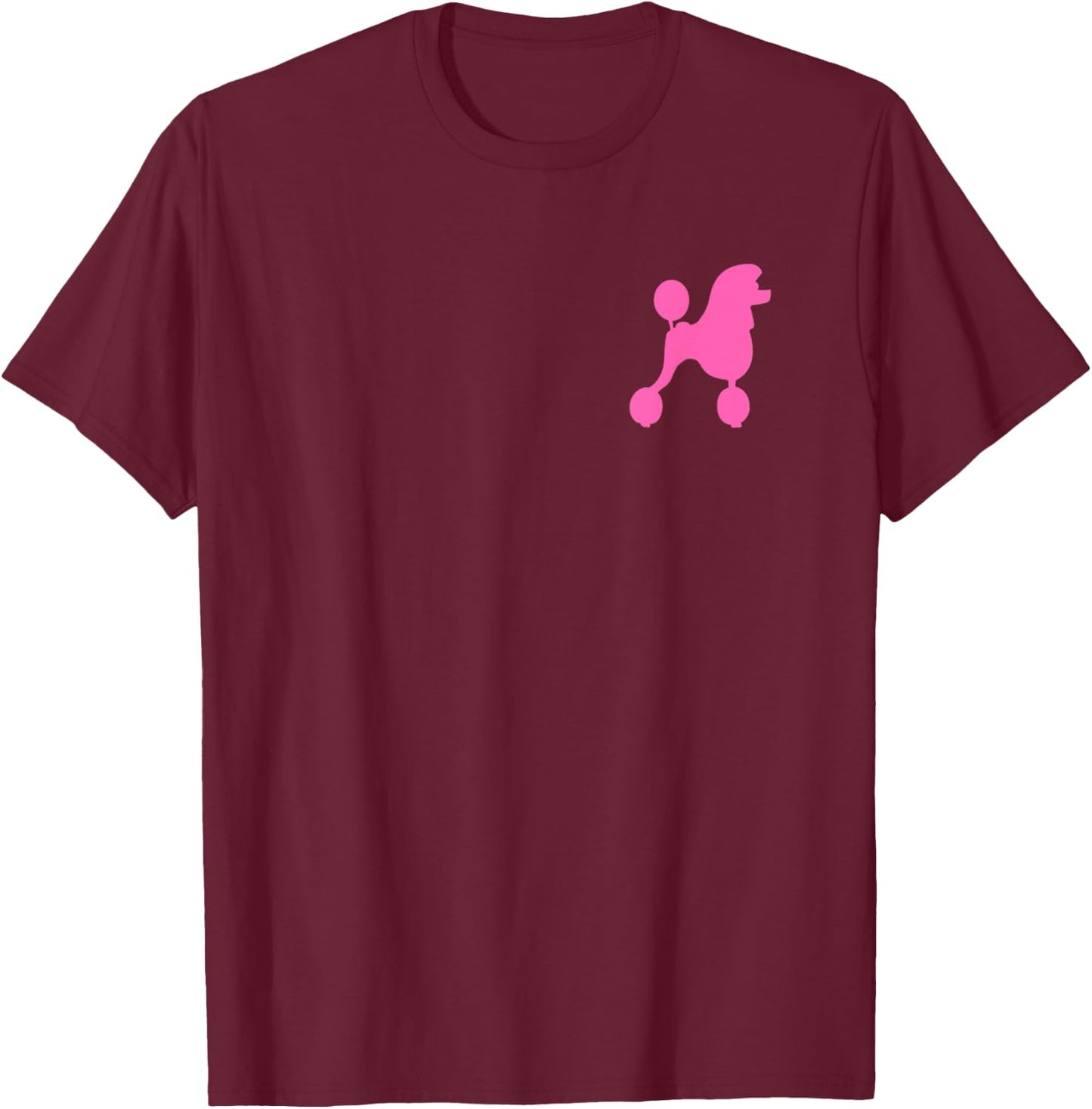 Poodle Skirt Hot Pink Sock Hop 1950's Costume T-Shirt - T-Shirt | Maroon
