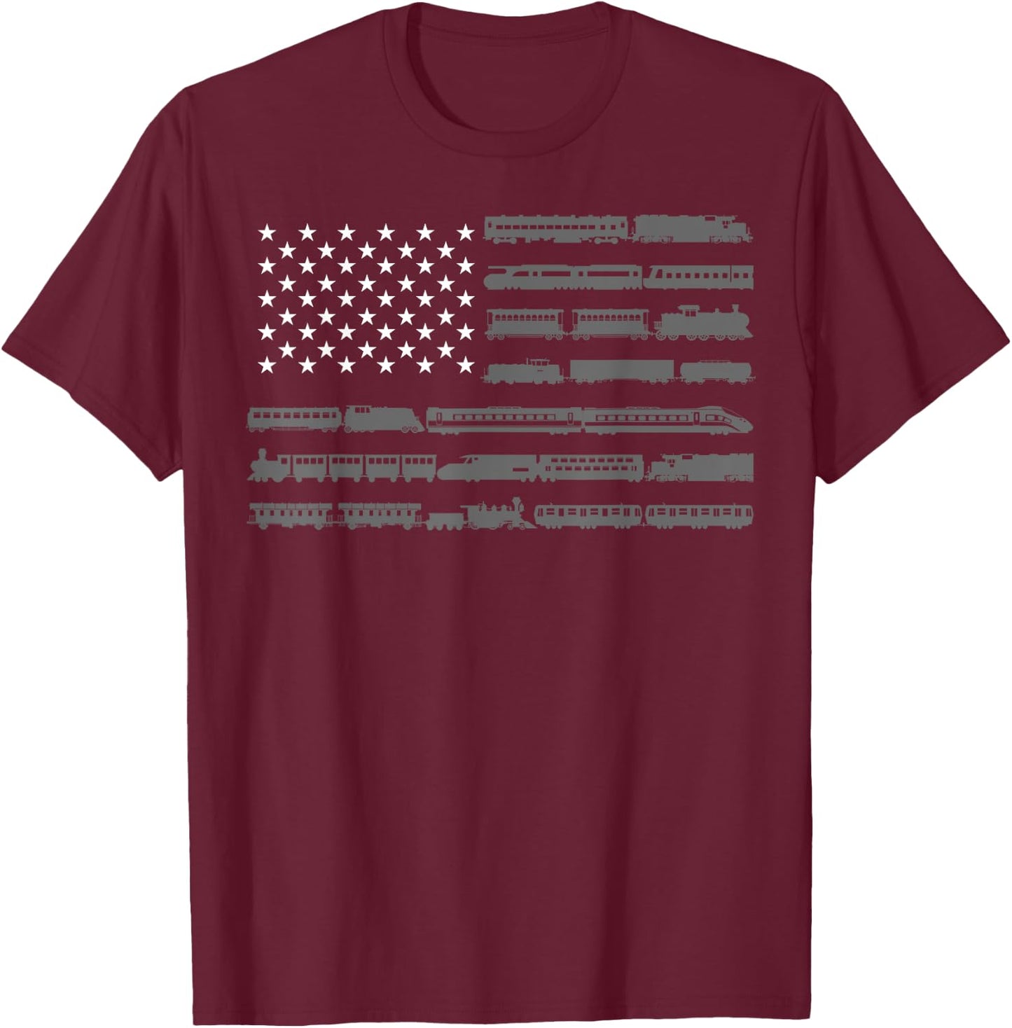 Funny Train Collector Gift Adults Conductor Model Railroad T-Shirt - T-Shirt | Maroon