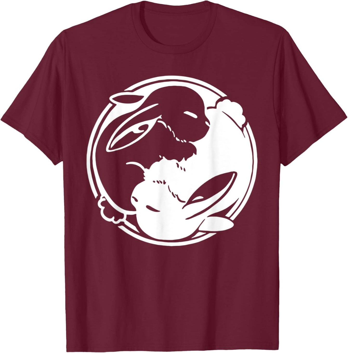 Yin Yang & Happy Chinese New Year 2023 / 2035 Rabbit T-Shirt - T-Shirt | Maroon