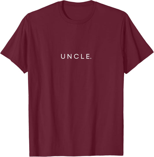 Uncle Minimalist Lettering Brother T-Shirt - T-Shirt | Maroon