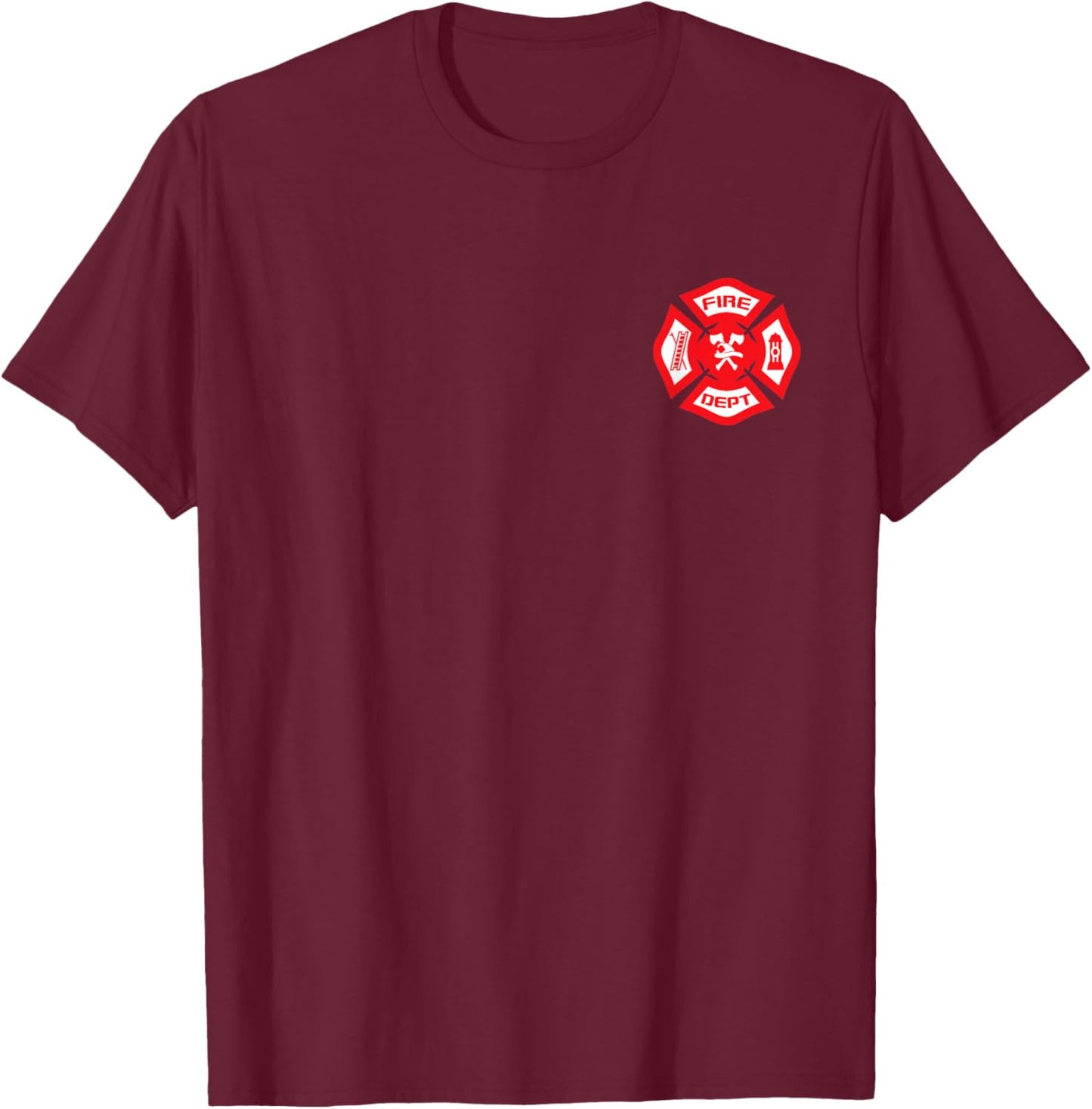 Fire Department Uniform - Official Firefighter Gear T-Shirt - T-Shirt | Maroon