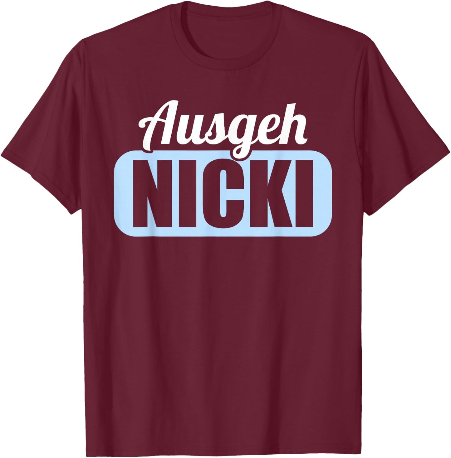 DDR East Germany East Away Nicki Ossi , black T-Shirt - T-Shirt | Maroon