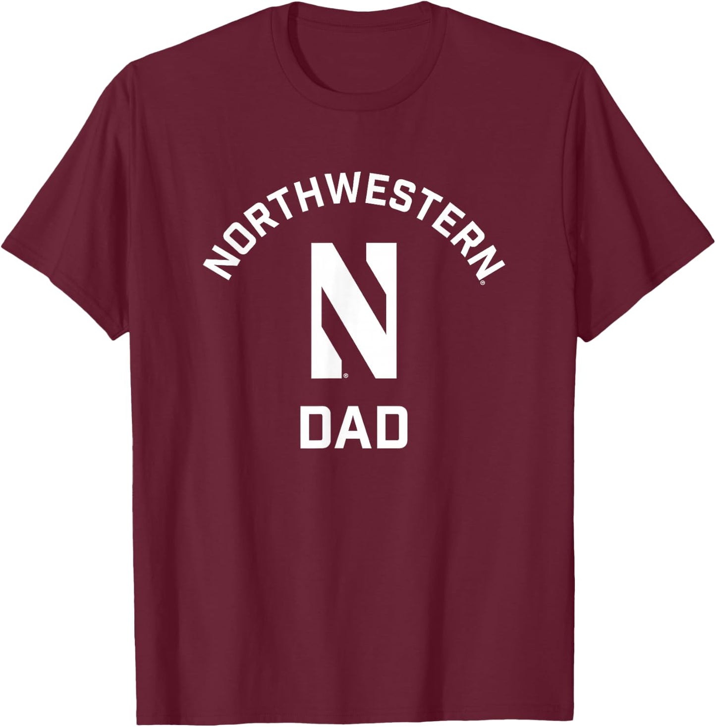 Northwestern University Wildcats Arched Dad T-Shirt - T-Shirt | Maroon