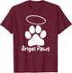 Halo Dog "Angel Paws" Christ Dog Lovers T-Shirt - T-Shirt | Maroon