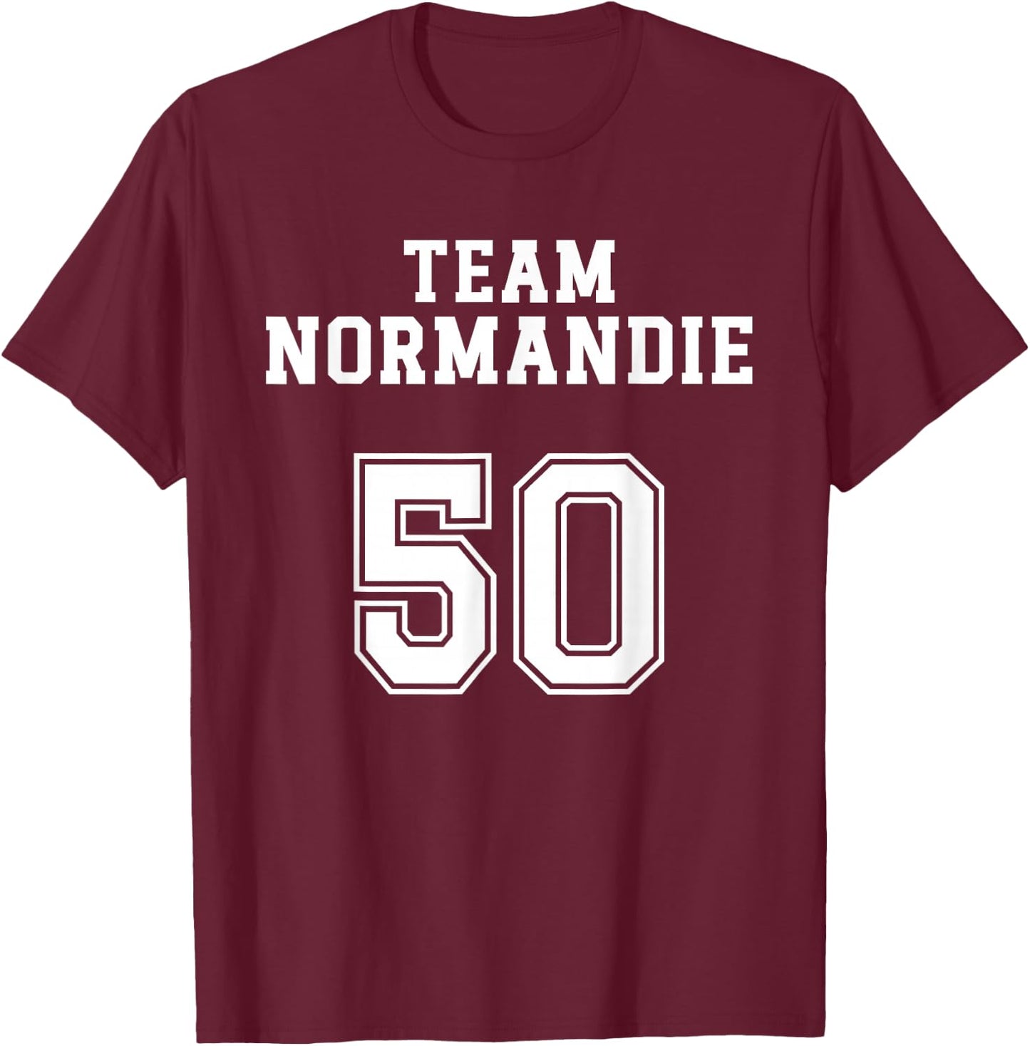 Normandy Humour Normand Team Normandy Sleeve Region T-Shirt - T-Shirt | Maroon