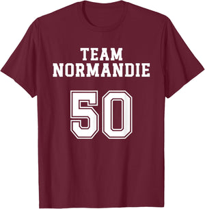 Normandy Humour Normand Team Normandy Sleeve Region T-Shirt - T-Shirt | Maroon