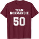 Normandy Humour Normand Team Normandy Sleeve Region T-Shirt - T-Shirt | Maroon