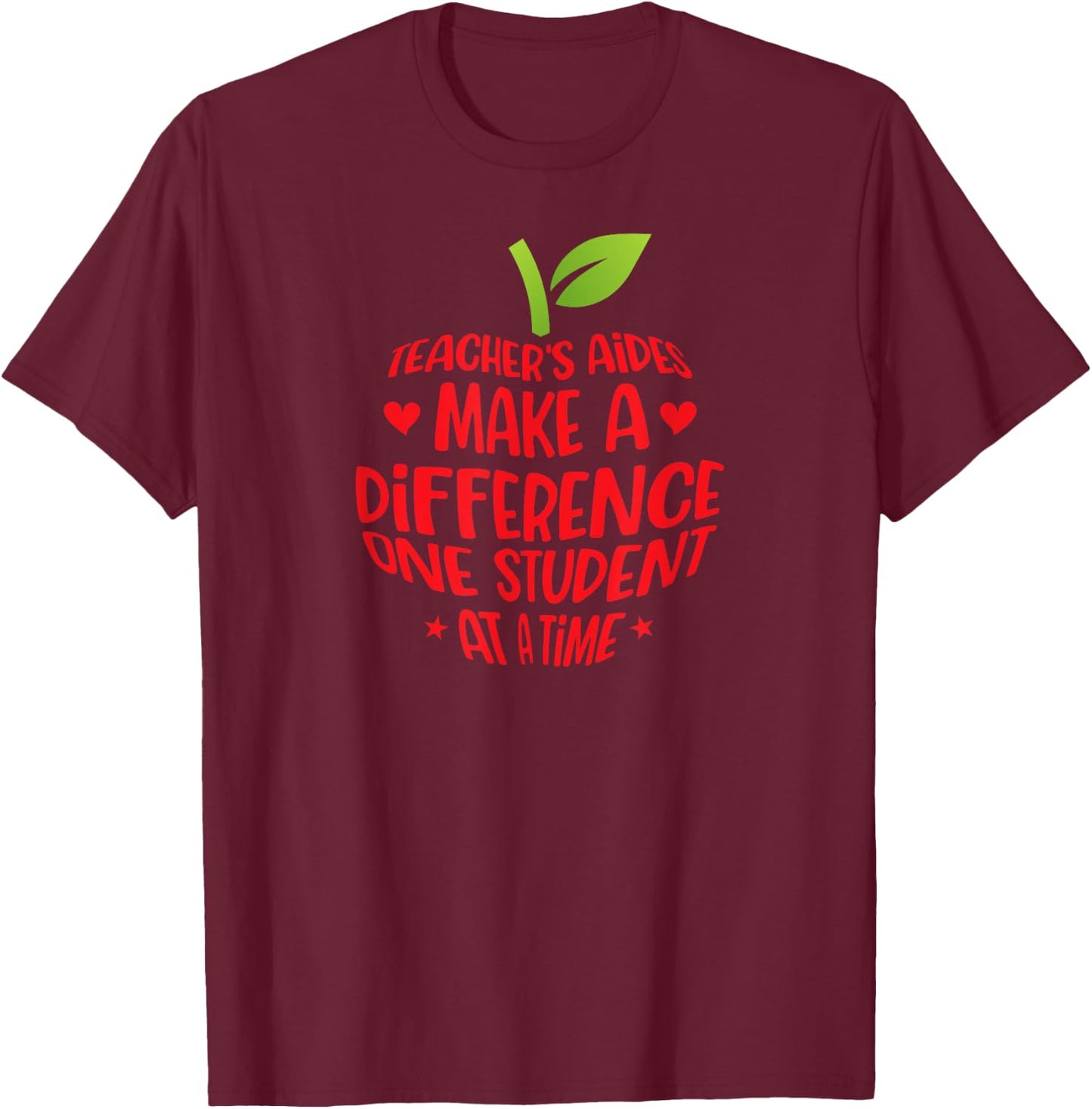 Teacher's Aide Best Teaching Assistant Teacher Aide T-Shirt - T-Shirt | Maroon