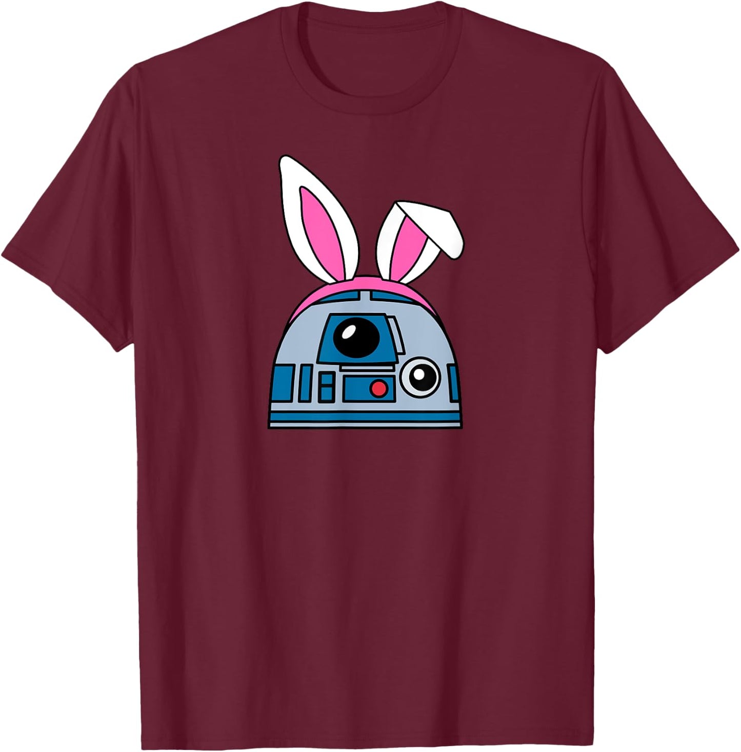 Amazon Essentials Star Wars R2-D2 Spring Easter Bunny Ears T-Shirt - T-Shirt | Maroon