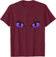 Glowing Purple Dragon Eyes Halloween T-Shirt - T-Shirt | Maroon
