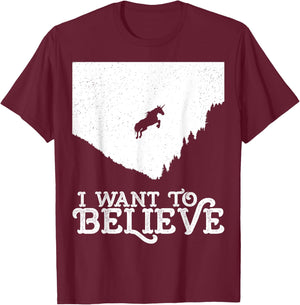I want to believe unicorn can fly T-Shirt - T-Shirt | Maroon