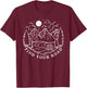 Vintage Retro Find Your Road Boho Peace Hippie Camping Gift T-Shirt - T-Shirt | Maroon