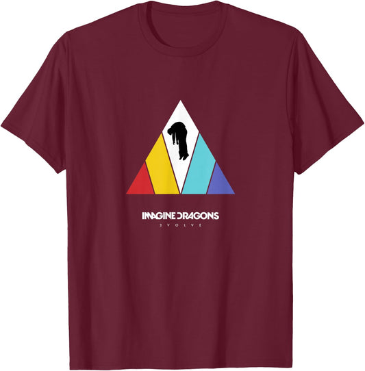 Imagine Dragons Triangle Logo Black , black T-Shirt - T-Shirt | Maroon