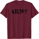US Army Stencil - USA OD Green T-Shirt - T-Shirt | Maroon