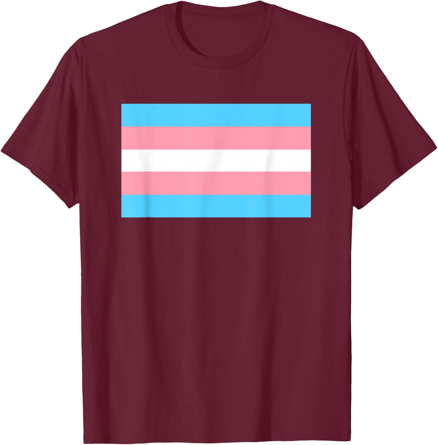 Transgender Flag Trans Pride T-Shirt - T-Shirt | Maroon