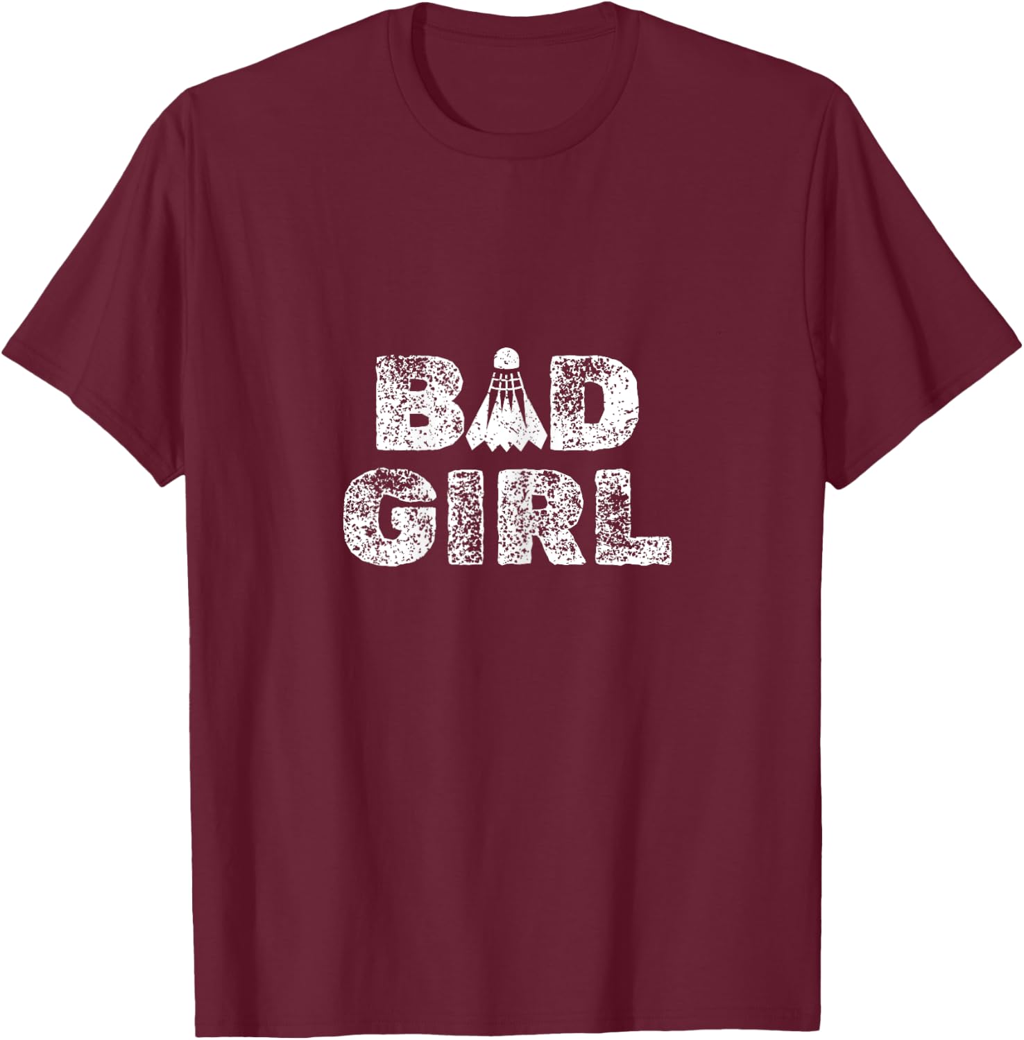 Bad Girl Badminton Flying T-Shirt - T-Shirt | Maroon