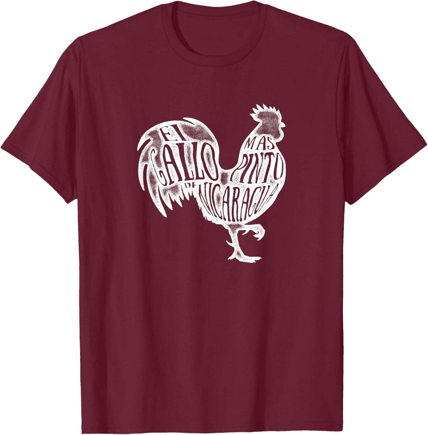 Rooster Pinto Nicaragua T-Shirt - T-Shirt | Maroon