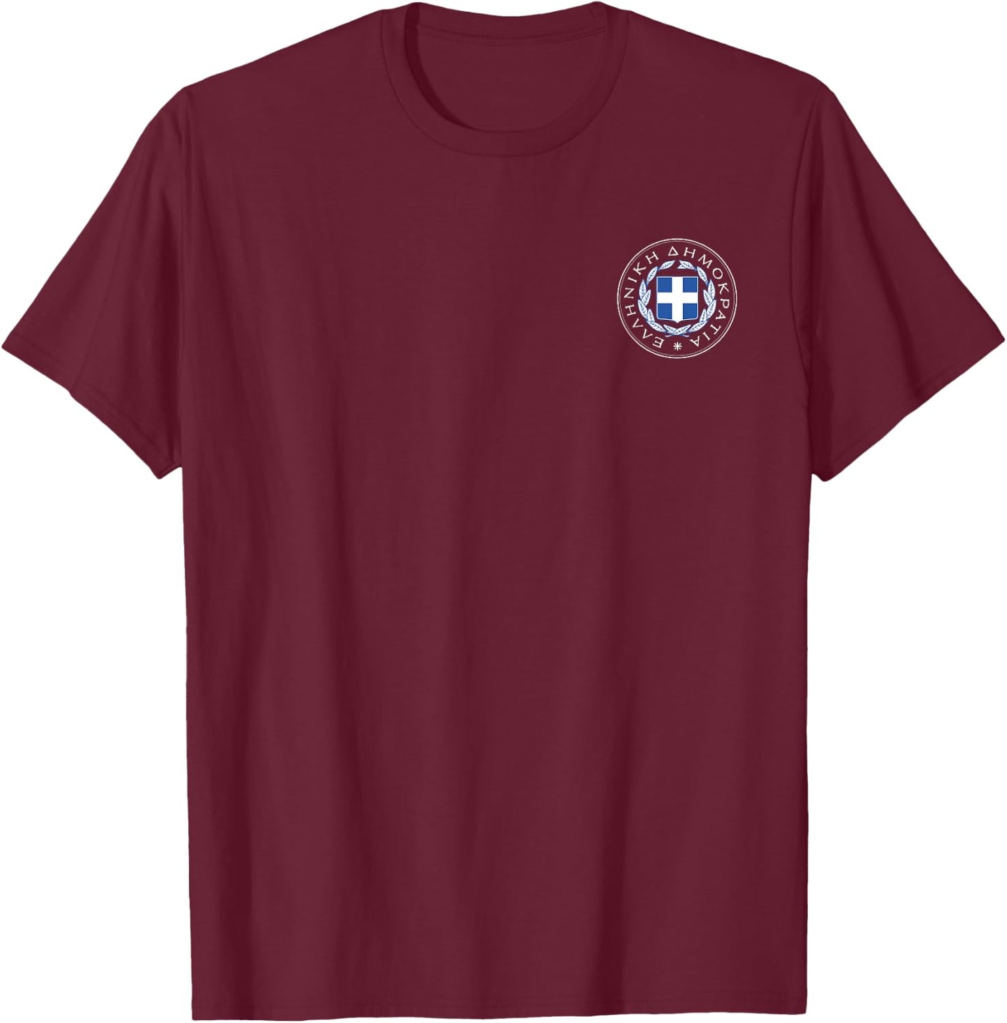 Greece Great Seal Greek Crest Flag T-Shirt - T-Shirt | Maroon