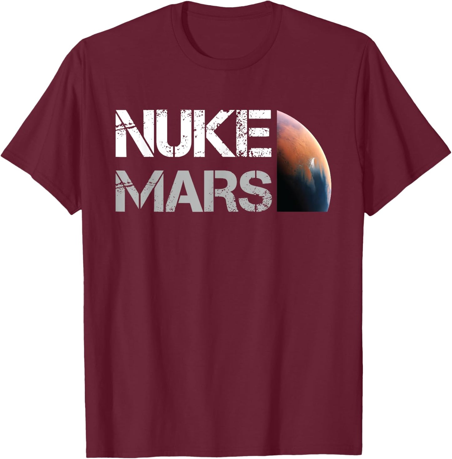 Nuke Mars T-Shirt - T-Shirt | Maroon