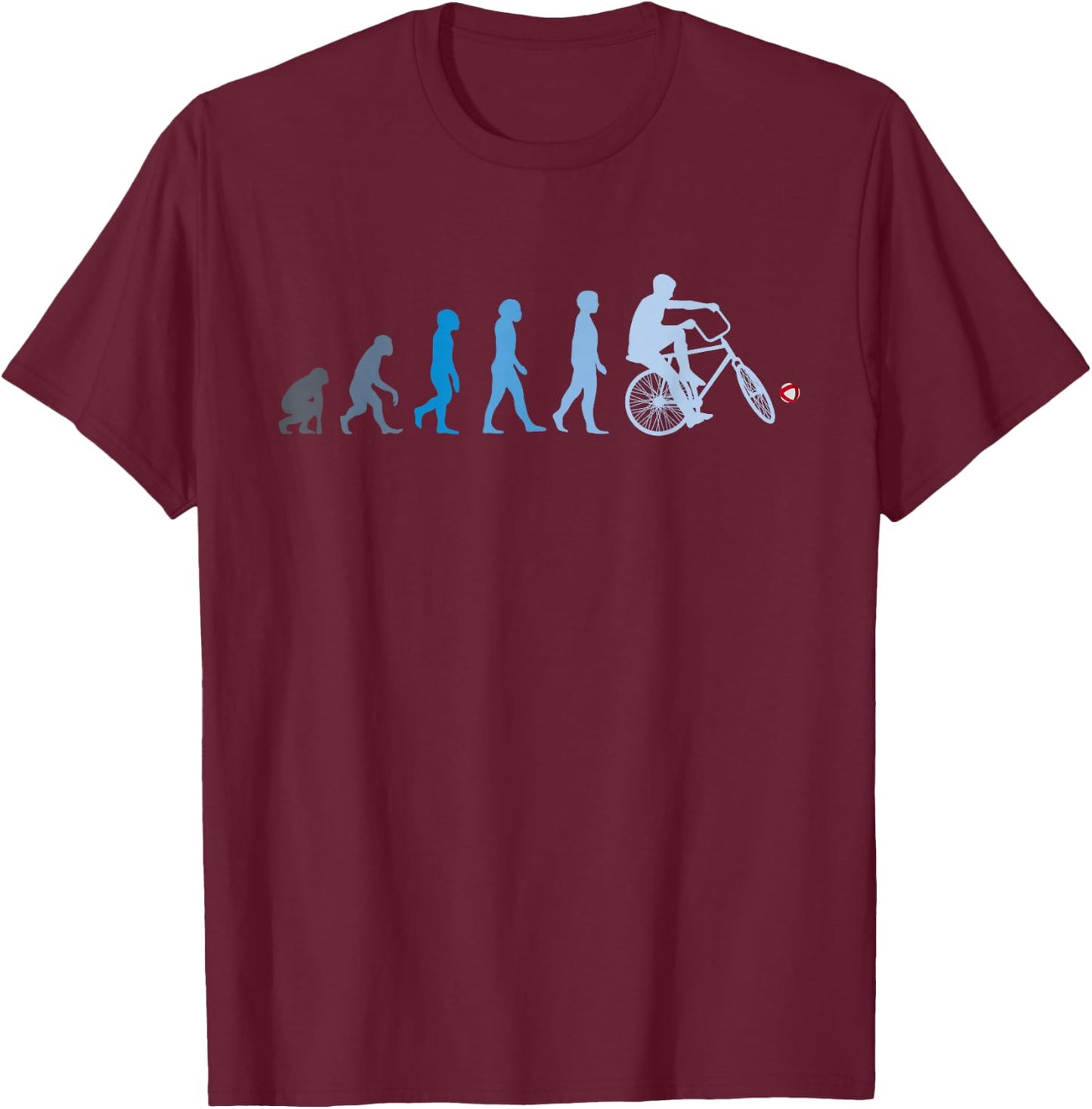 Radball - Cycleball - Evolution T-Shirt - T-Shirt | Maroon