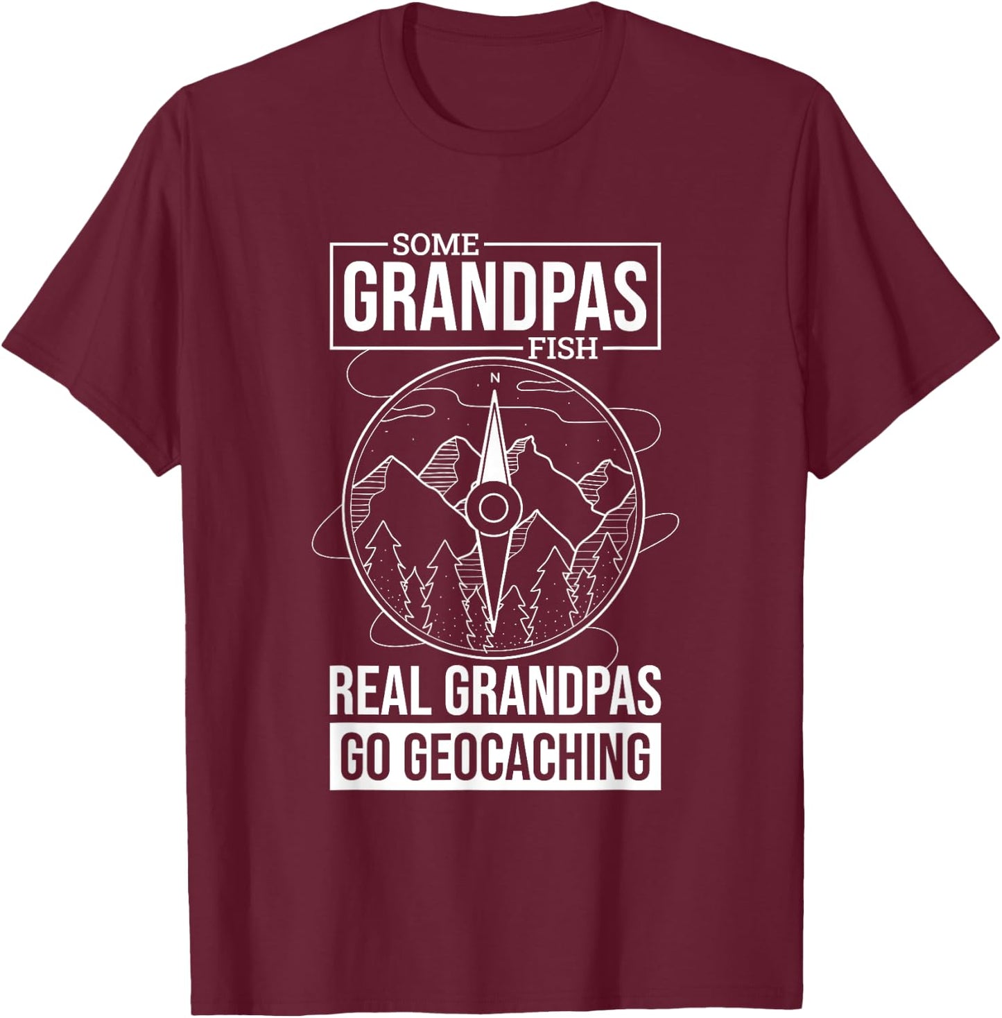 Geocaching Grandpa Design for Geocacher Grandfather T-Shirt - T-Shirt | Maroon