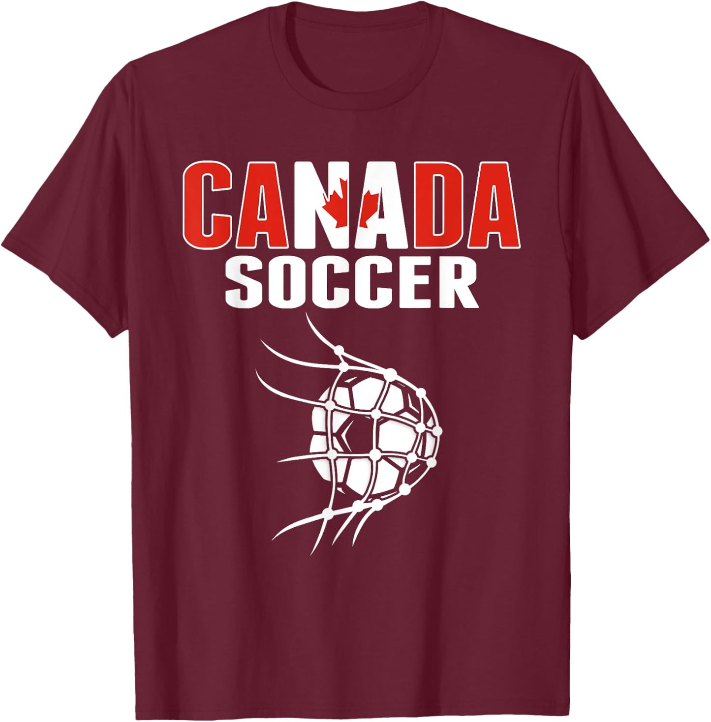 Canada Soccer Fans Jersey - Support Canadian Football Team T-Shirt - T-Shirt | Maroon
