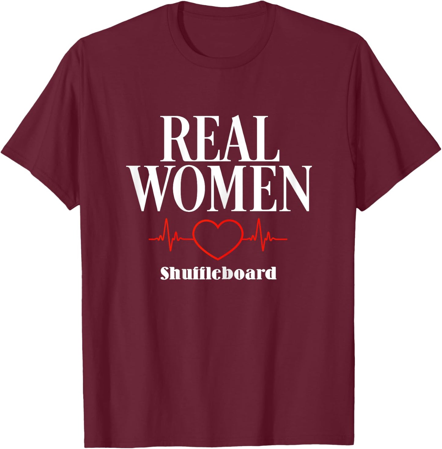 Shuffleboard Hobby Graphic Themed Décor T-Shirt - T-Shirt | Maroon