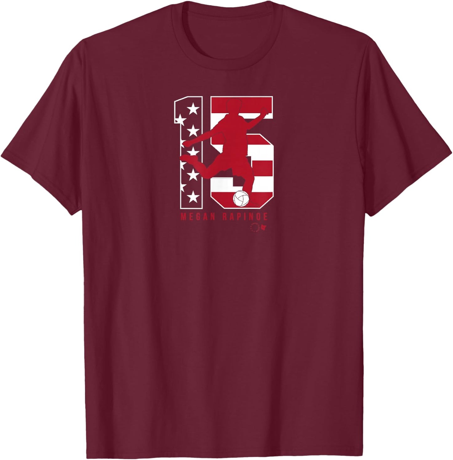 Megan Rapinoe 15: USWNT Players Association - USA Soccer T-Shirt - T-Shirt | Maroon