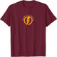 Powered By Curiosity - Funny Minimalist Curiosity Lover T-Shirt - T-Shirt | Maroon