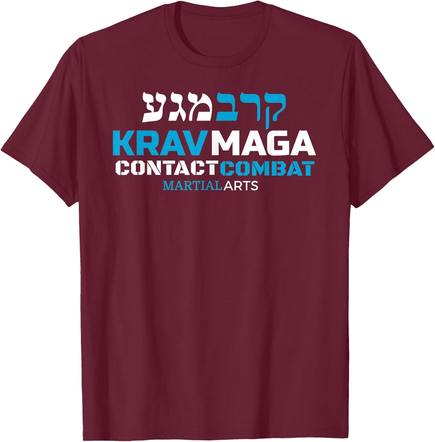Krav Maga Israeli Defense Contact Combat Martial Arts T-Shirt - T-Shirt | Maroon