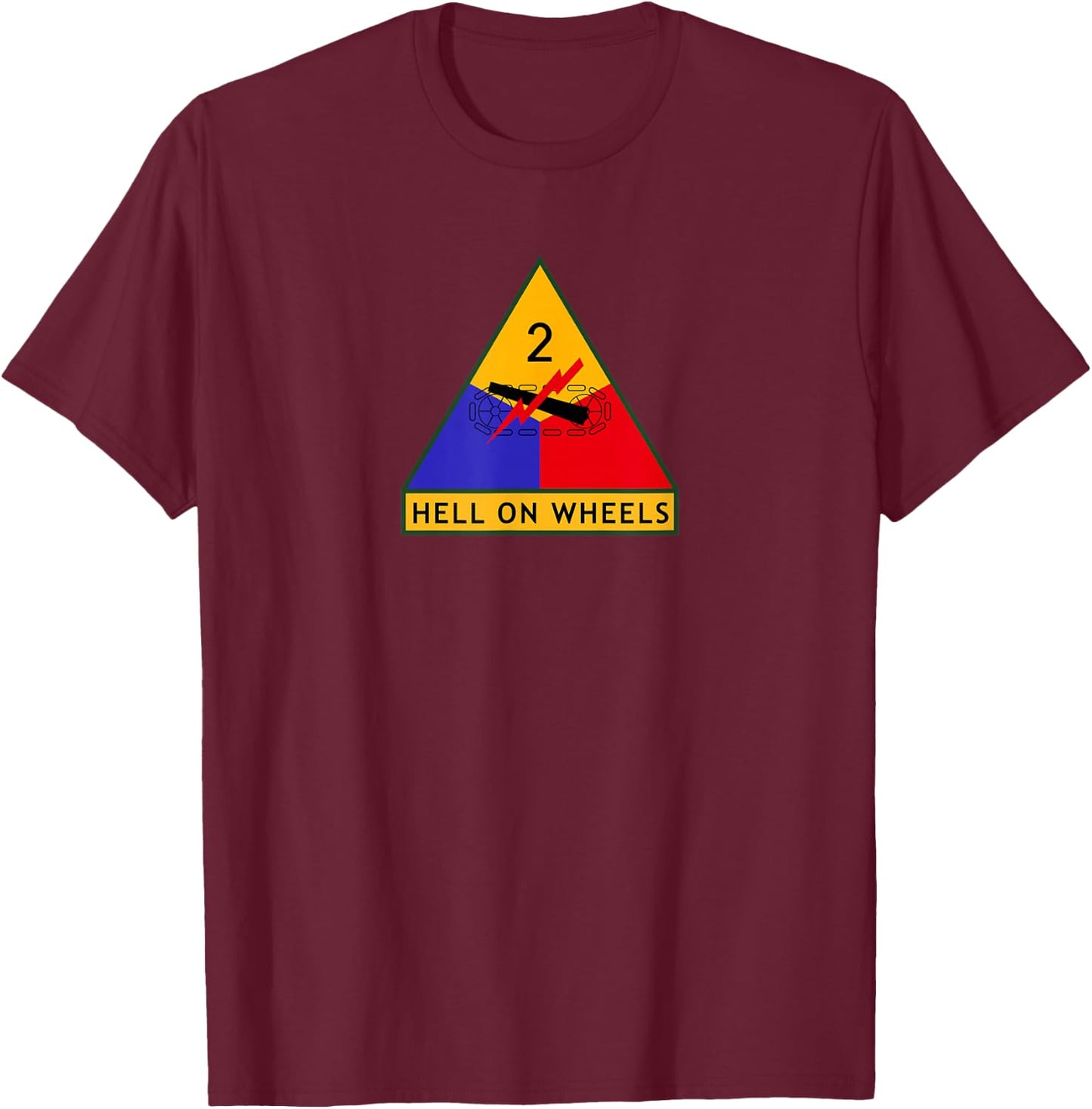 2nd Armored Division Shirt Army WWII Battle of Normandy T-Shirt - T-Shirt | Maroon