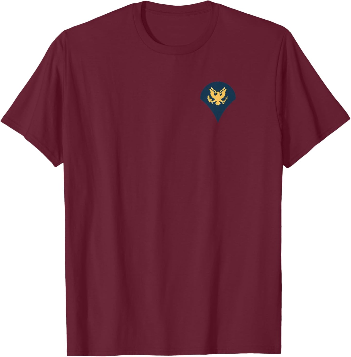US Army Rank - Specialist (E-4) - SPC T-Shirt - T-Shirt | Maroon