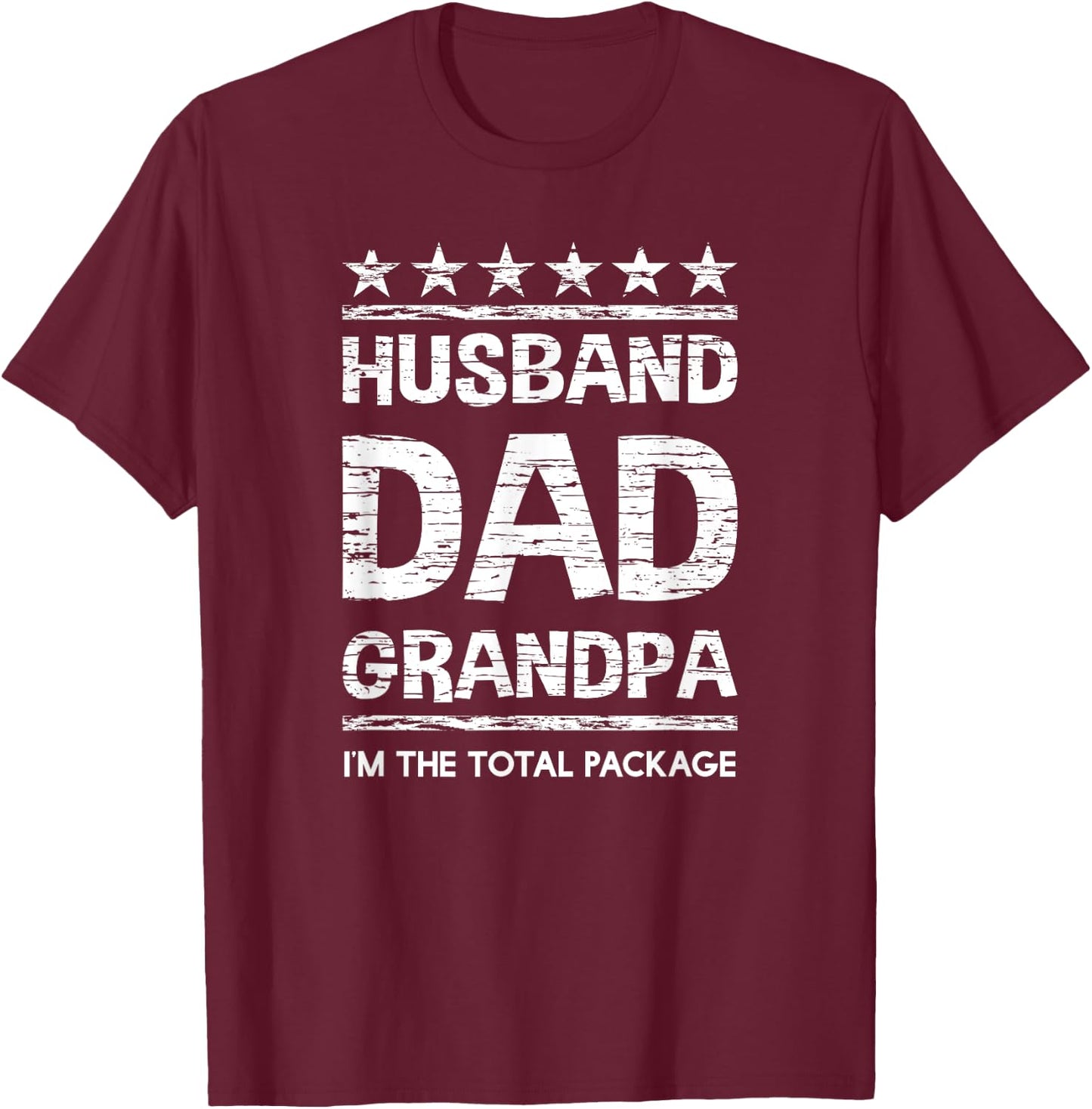 Husband Dad Grandpa Shirt Gift T-Shirt - T-Shirt | Maroon