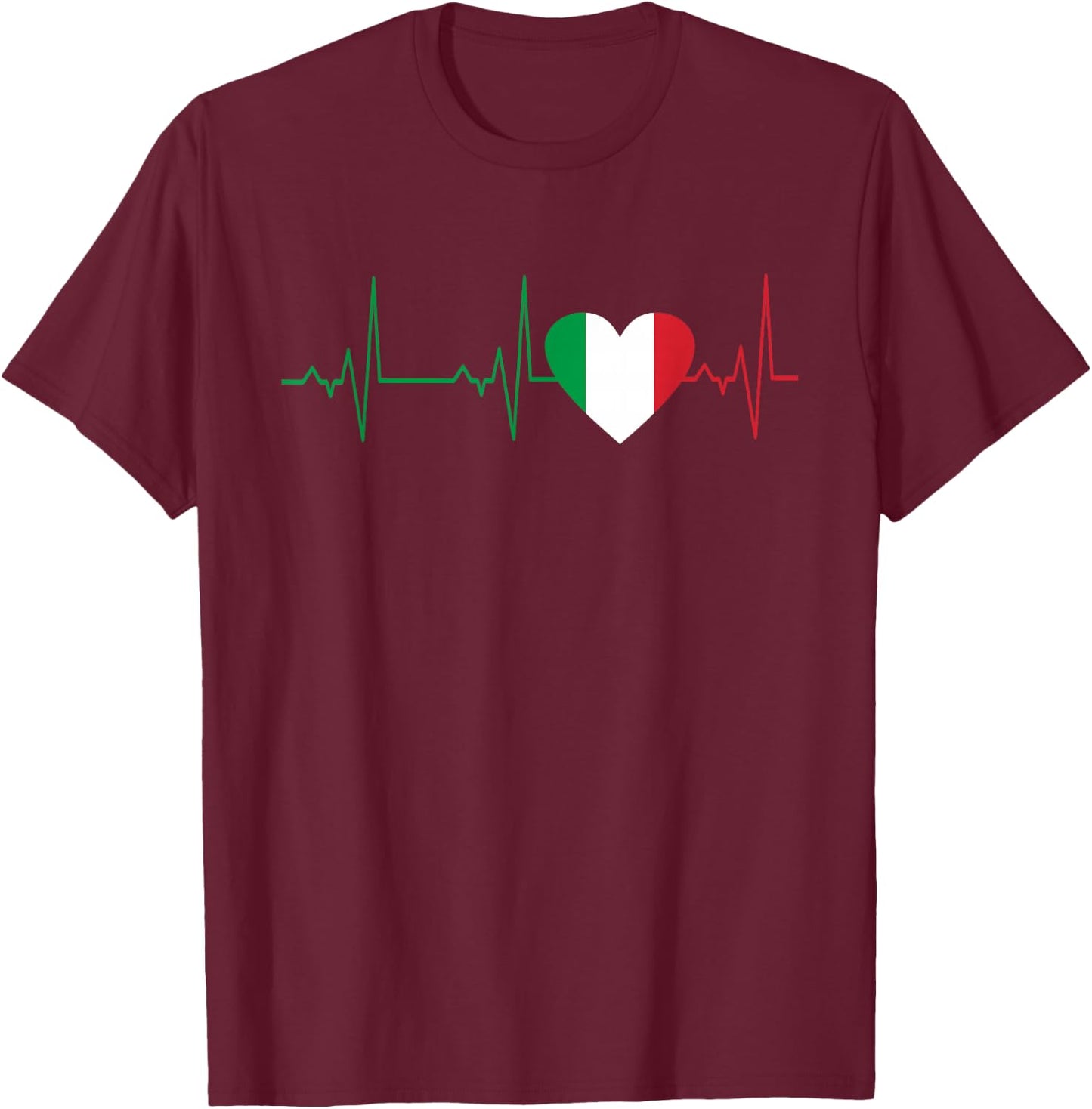 Italian Italy Flag Italia Italian Pride T-Shirt - T-Shirt | Maroon