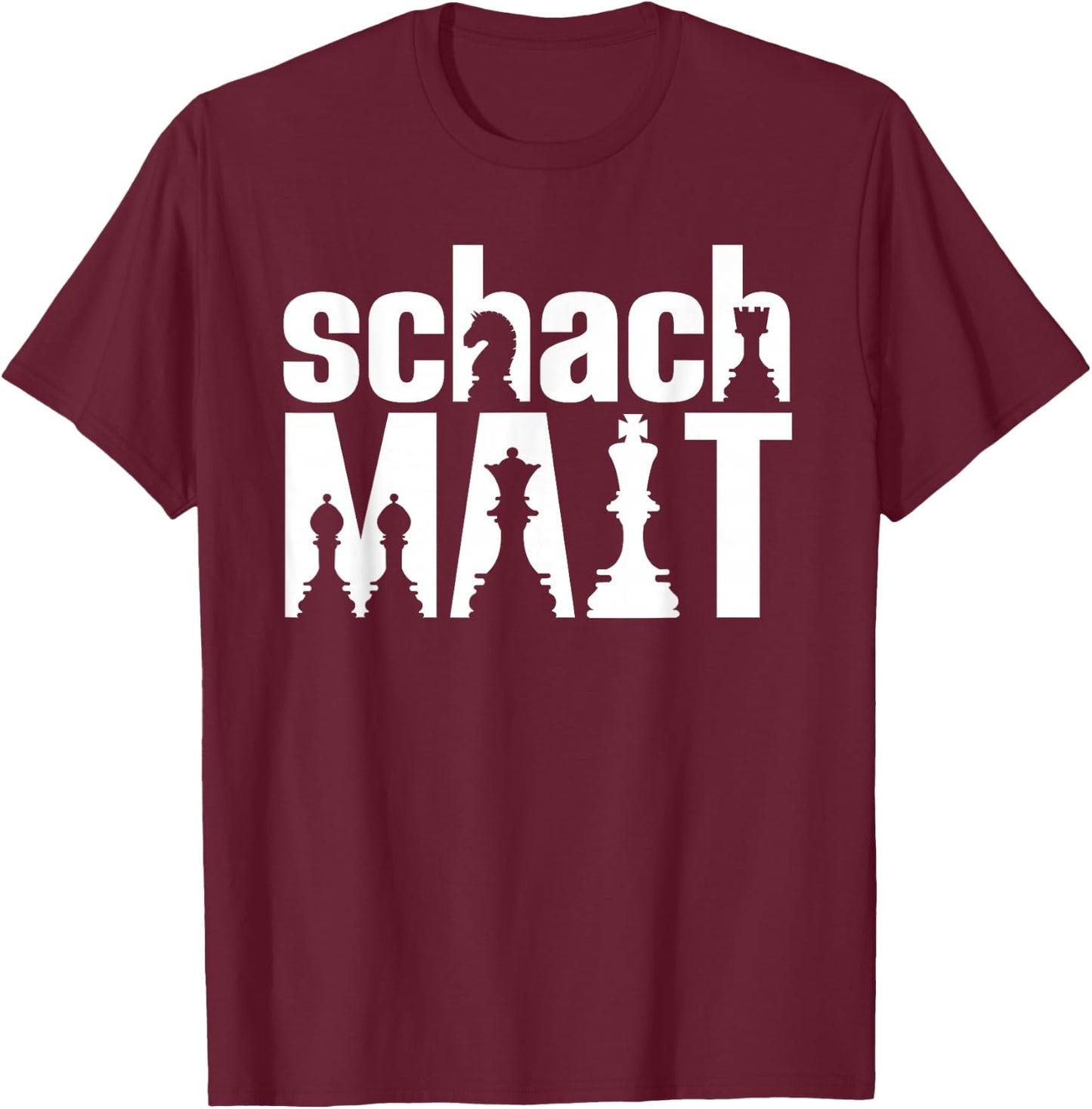 Chess Mat Funny Chess Player , black T-Shirt - T-Shirt | Maroon
