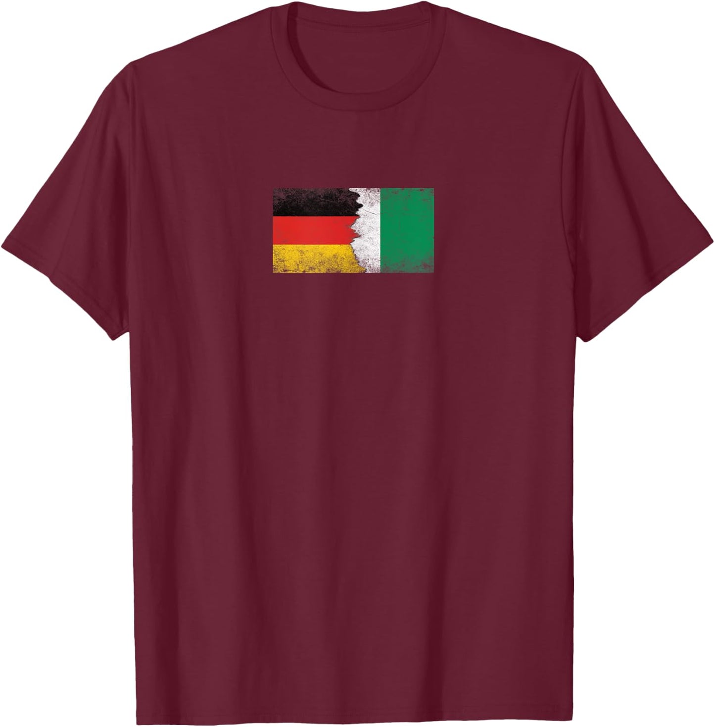 Deutschland & Nigeria Flaggen - Deutsch Nigerianisch T-Shirt - T-Shirt | Maroon